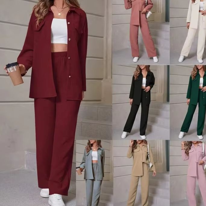 Womens Blazer - 봄과 가을 신상 투피스 세트 트렌디한