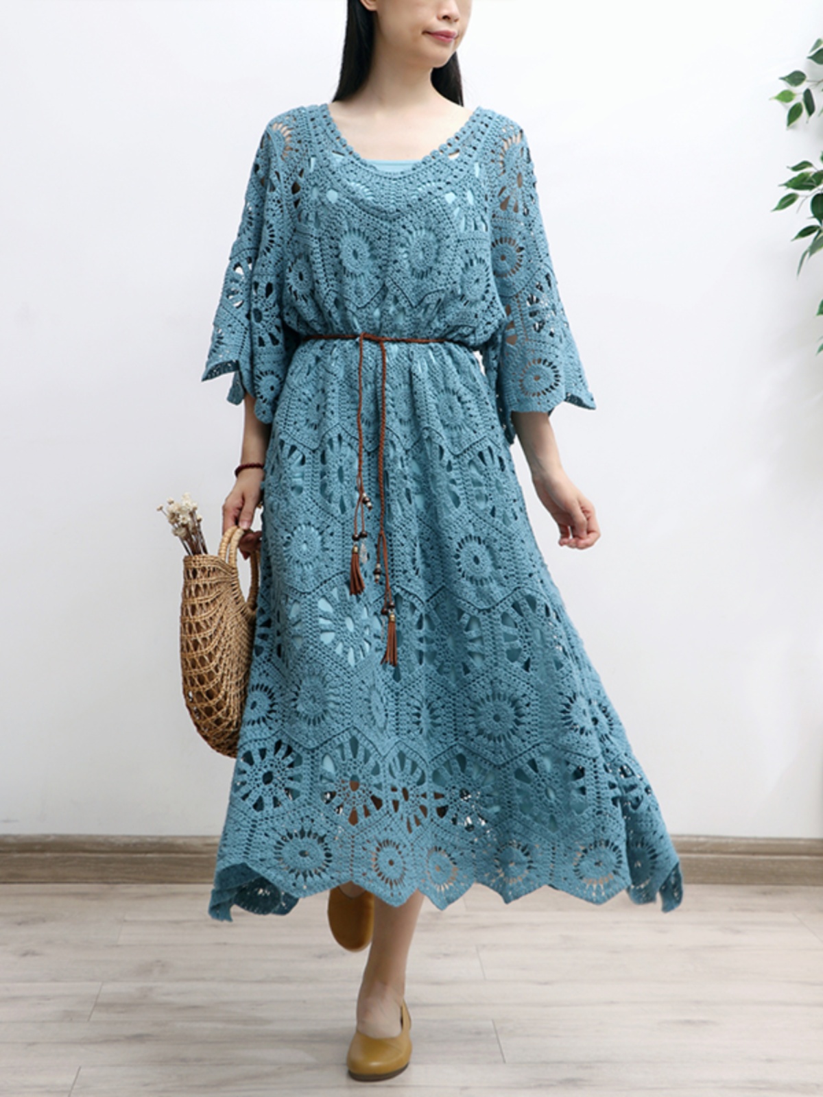 Women'S Red Formal Wear - TIYIHAILEY 봄 여름 여성 뜨개질 크로