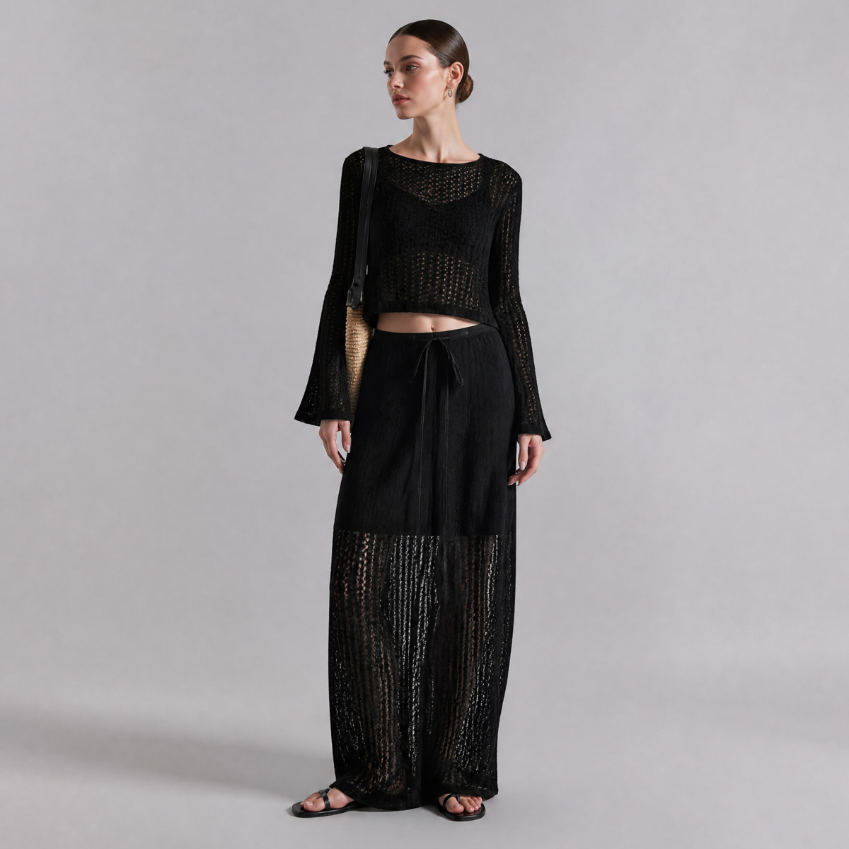 IG 2026 여성용 홀 아웃 니트 투피스 세트, 플레 - Formal Skirt 리뷰 및 가격