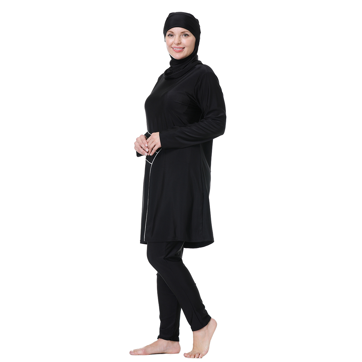H1029 무슬림 여성 풀커버 긴팔 부르키니 3피스 플 - Womens Suit 리뷰 및 가격