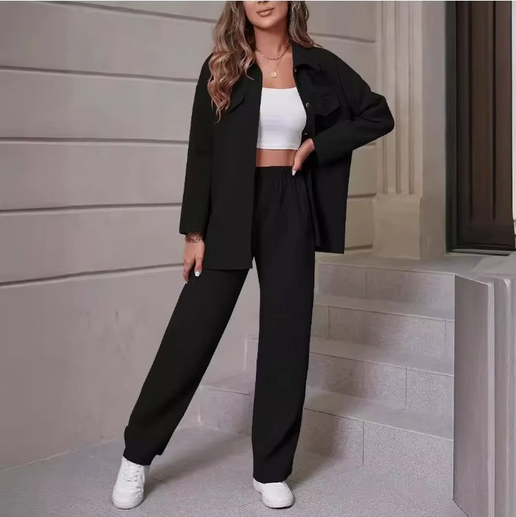 봄과 가을 신상 투피스 세트 트렌디한 와플 라펠 카디건 - Womens Blazer 리뷰 및 가격