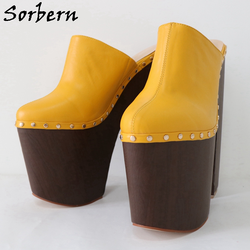 Sorbern Ginger 옐로우 펌프 슈즈, 여성용  - Pump Heel Block 리뷰 및 가격
