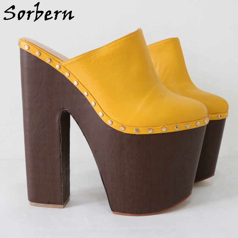 Sorbern Ginger 옐로우 펌프 슈즈, 여성용  - Pump Heel Block 리뷰 및 가격