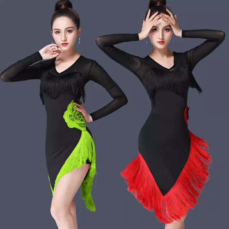긴팔 드레스, 여성용 드레스, 커다란 빨간 꽃 장식,  - Women'S Red Formal Wear 리뷰 및 가격