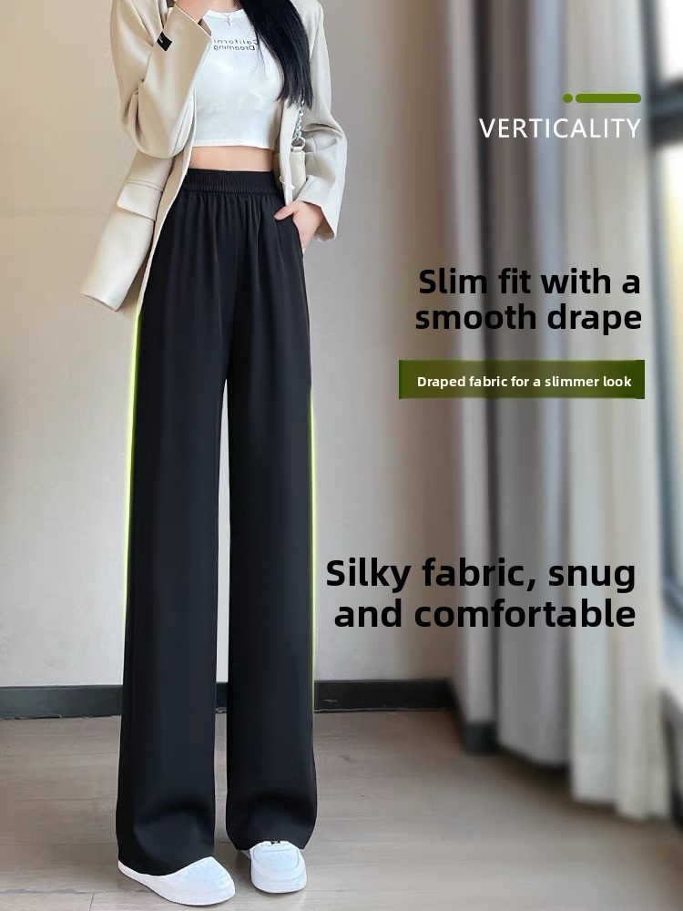 검은색 여성용 슬림핏 스트레이트 캐주얼 바지, 여름용  - Tailored Trouser Wide 리뷰 및 가격