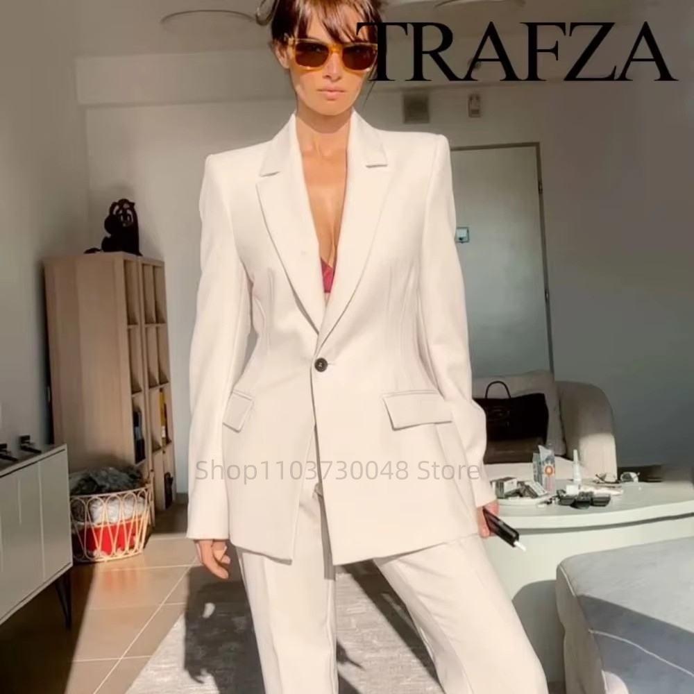패션 오피스 여성 블레이저 및 바지 정장 세트, 화이트 - Women'S Red Formal Wear 리뷰 및 가격
